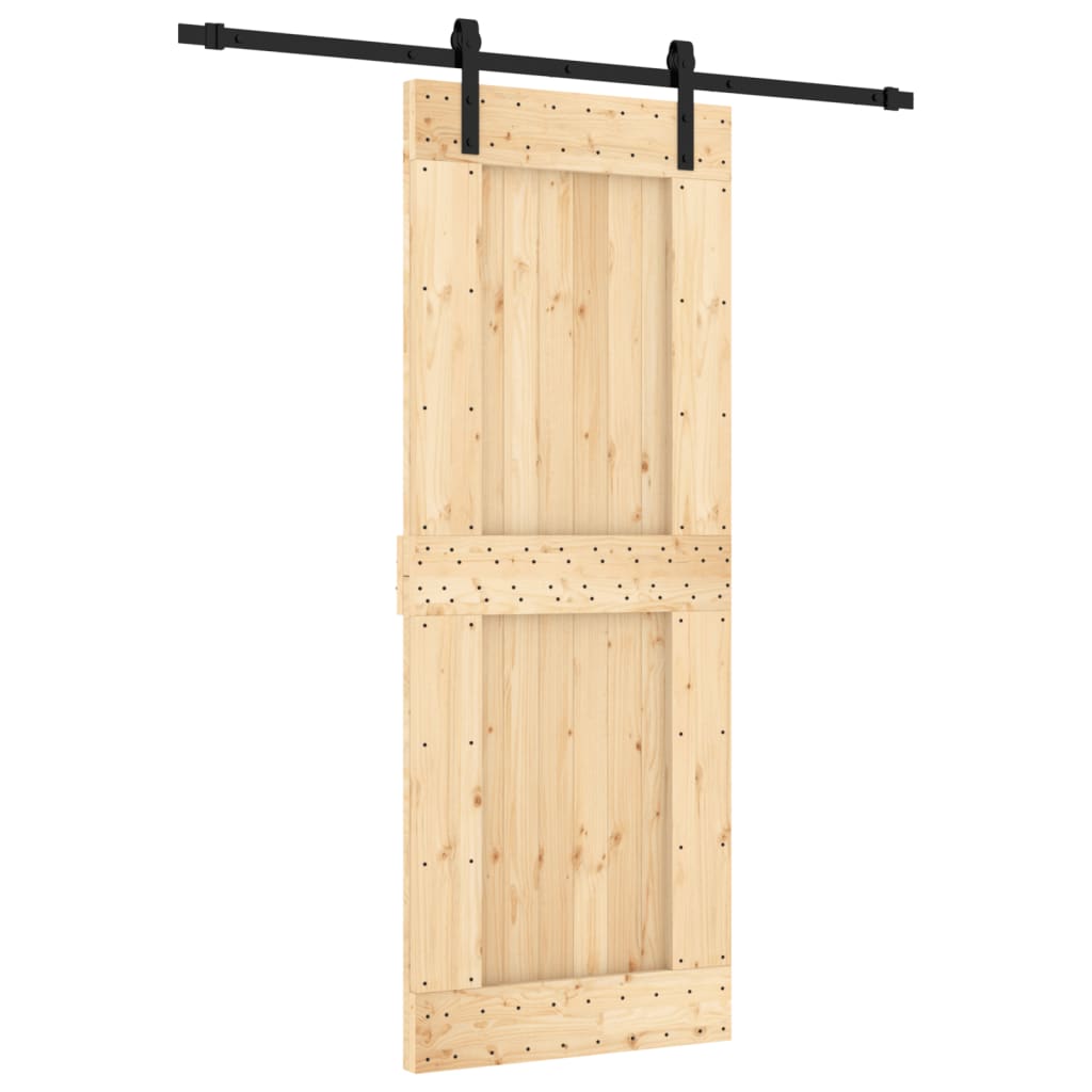 Porta scorrevole Vidaxl con pino solido da 80x210 cm per pastella