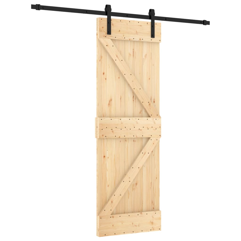 Puerta corredera de Vidaxl con masa de 70x210 cm de pino sólido