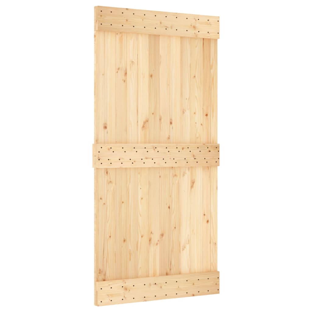 Puerta corredera de Vidaxl con masa 100x210 cm de pino sólido