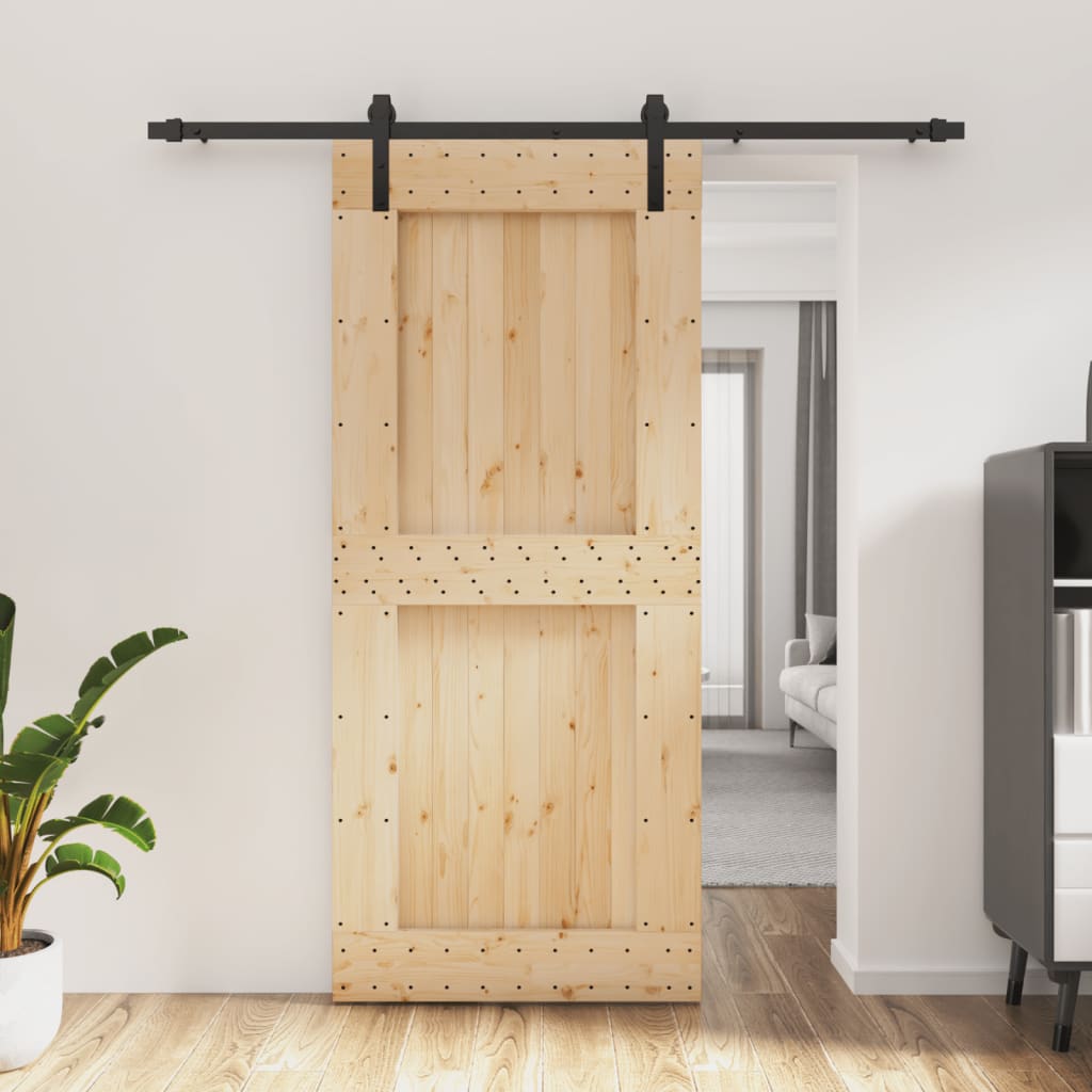 Porta scorrevole Vidaxl con pastella da 90x210 cm pino solido