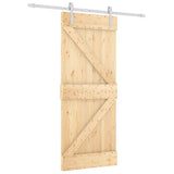 Porta scorrevole Vidaxl con pino solido da 80x210 cm per pastella