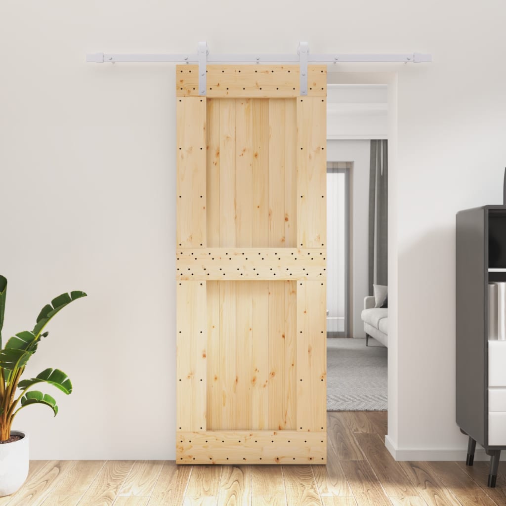 VidaXL sliding door with batter 80x210 cm Solid pine