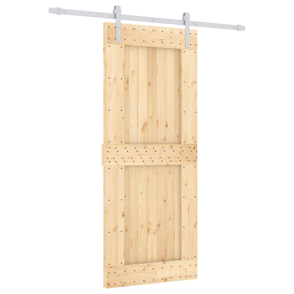 Puerta corredera de Vidaxl con masa de 85x210 cm de pino sólido