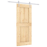 Puerta corredera de Vidaxl con masa de 85x210 cm de pino sólido