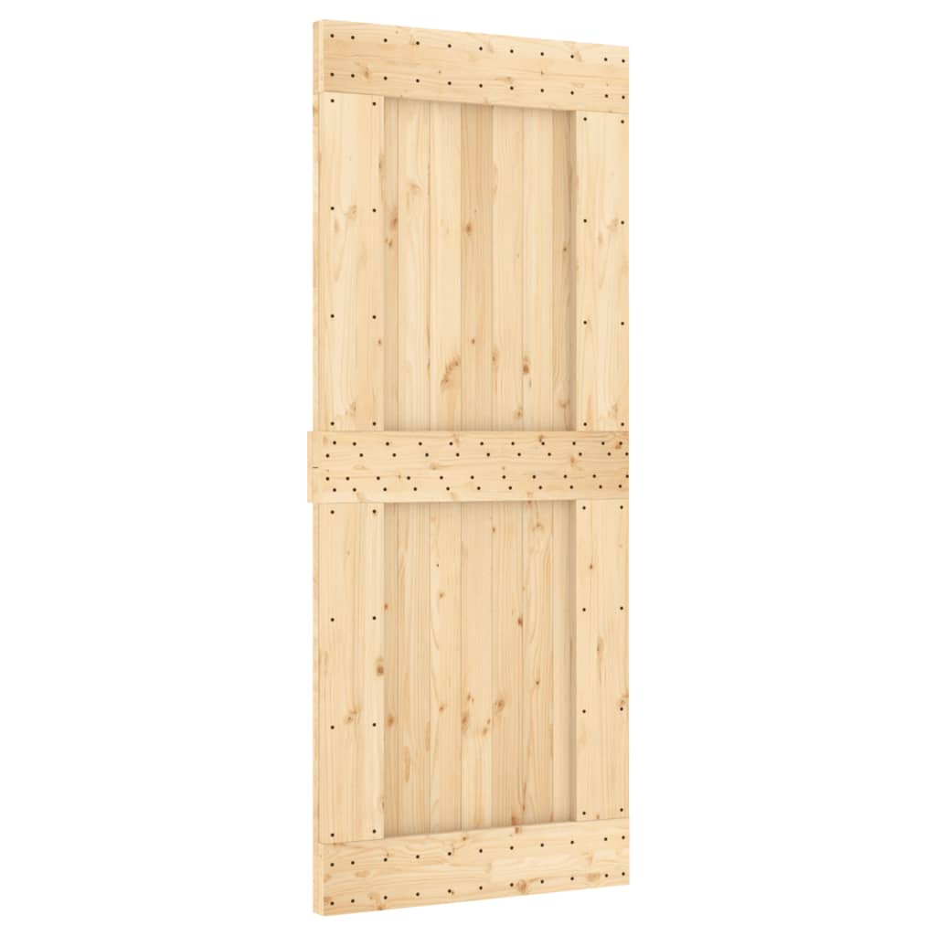 Puerta corredera de Vidaxl con masa de 85x210 cm de pino sólido