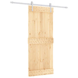 Puerta corredera de Vidaxl con masa de 85x210 cm de pino sólido