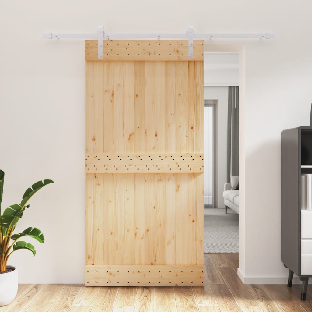 VidaXL sliding door with batter 100x210 cm Solid pine