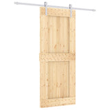 Vidaxl sliding door with batter 85x210 cm Solid pine