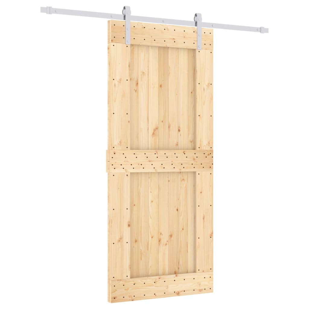 Puerta corredera de Vidaxl con masa de 90x210 cm de pino sólido