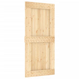 Vidaxl sliding door with batter 95x210 cm solid pine