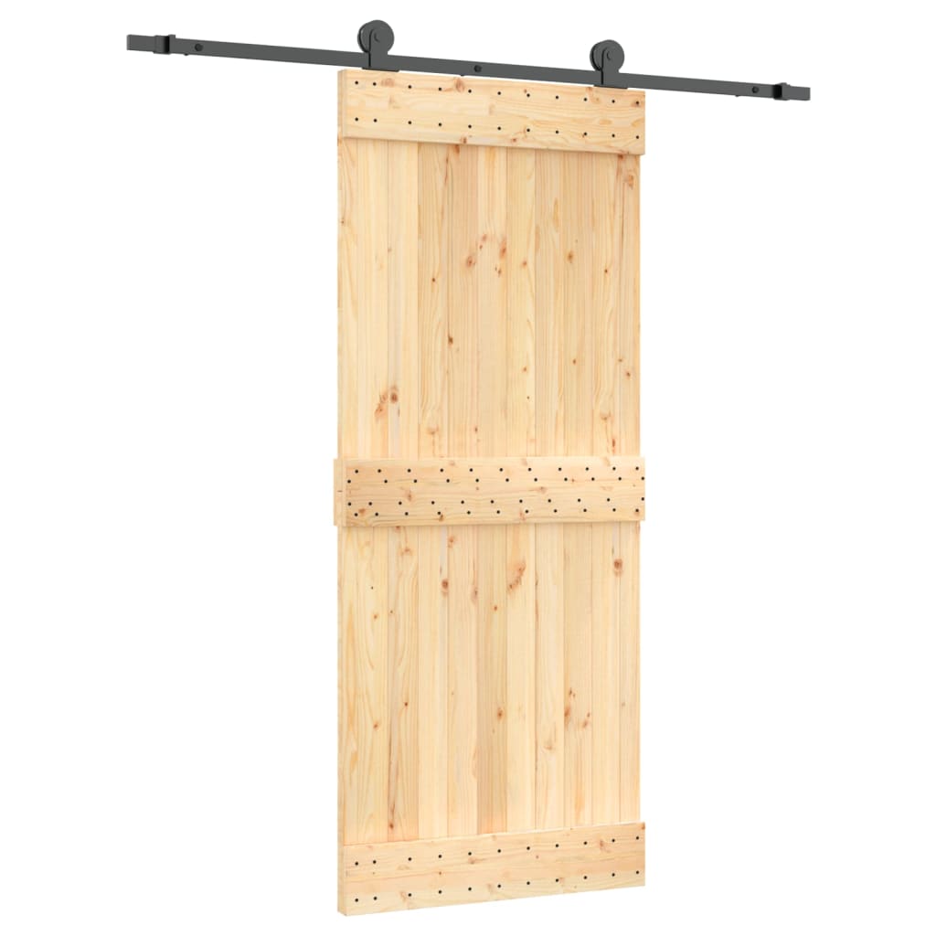 Puerta corredera de Vidaxl con masa de 85x210 cm de pino sólido