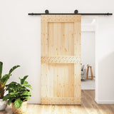 Puerta corredera de Vidaxl con masa de 95x210 cm de pino sólido