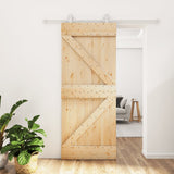 Vidaxl sliding door with batter 85x210 cm Solid pine