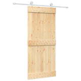 Puerta corredera de Vidaxl con masa de 90x210 cm de pino sólido