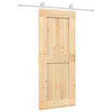 Porta scorrevole Vidaxl con pino solido da 85x210 cm