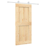 Puerta corredera de Vidaxl con masa de 90x210 cm de pino sólido