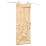 Porta scorrevole Vidaxl con pino solido da 80x210 cm per pastella