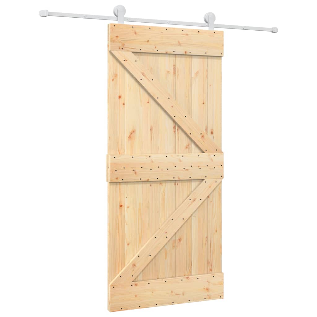 Porta scorrevole Vidaxl con pastella 95x210 cm Pino solido