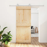 Vidaxl sliding door with batter 85x210 cm Solid pine