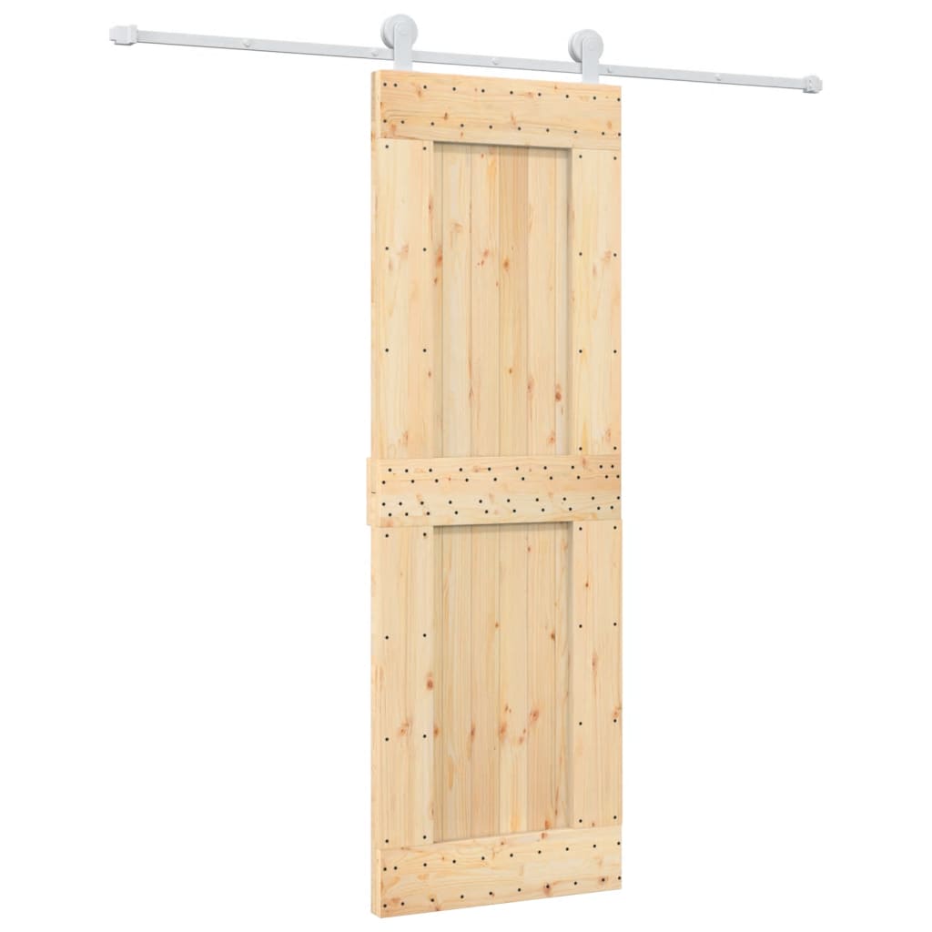 Puerta corredera de Vidaxl con masa de 70x210 cm de pino sólido