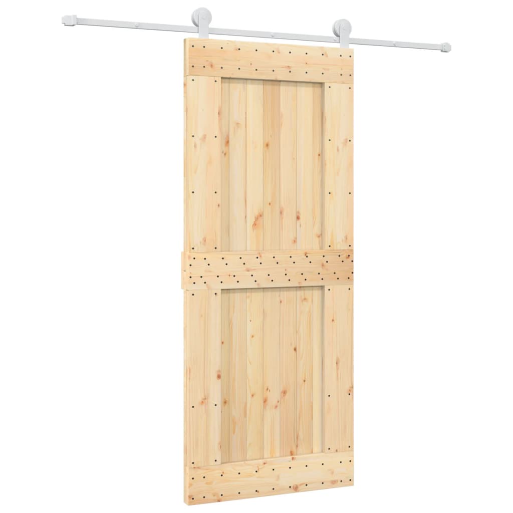 Puerta corredera de Vidaxl con masa de 85x210 cm de pino sólido