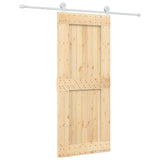 Vidaxl sliding door with batter 85x210 cm Solid pine