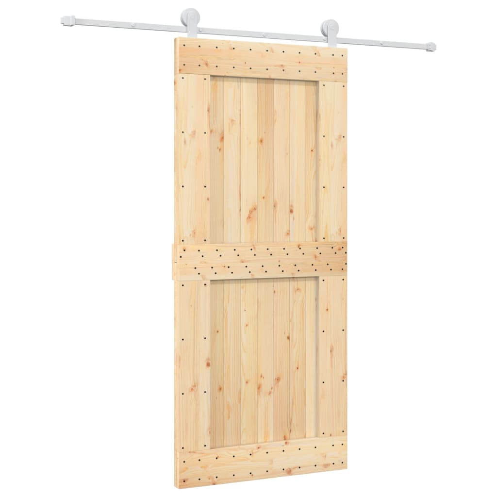 Puerta corredera de Vidaxl con masa de 90x210 cm de pino sólido