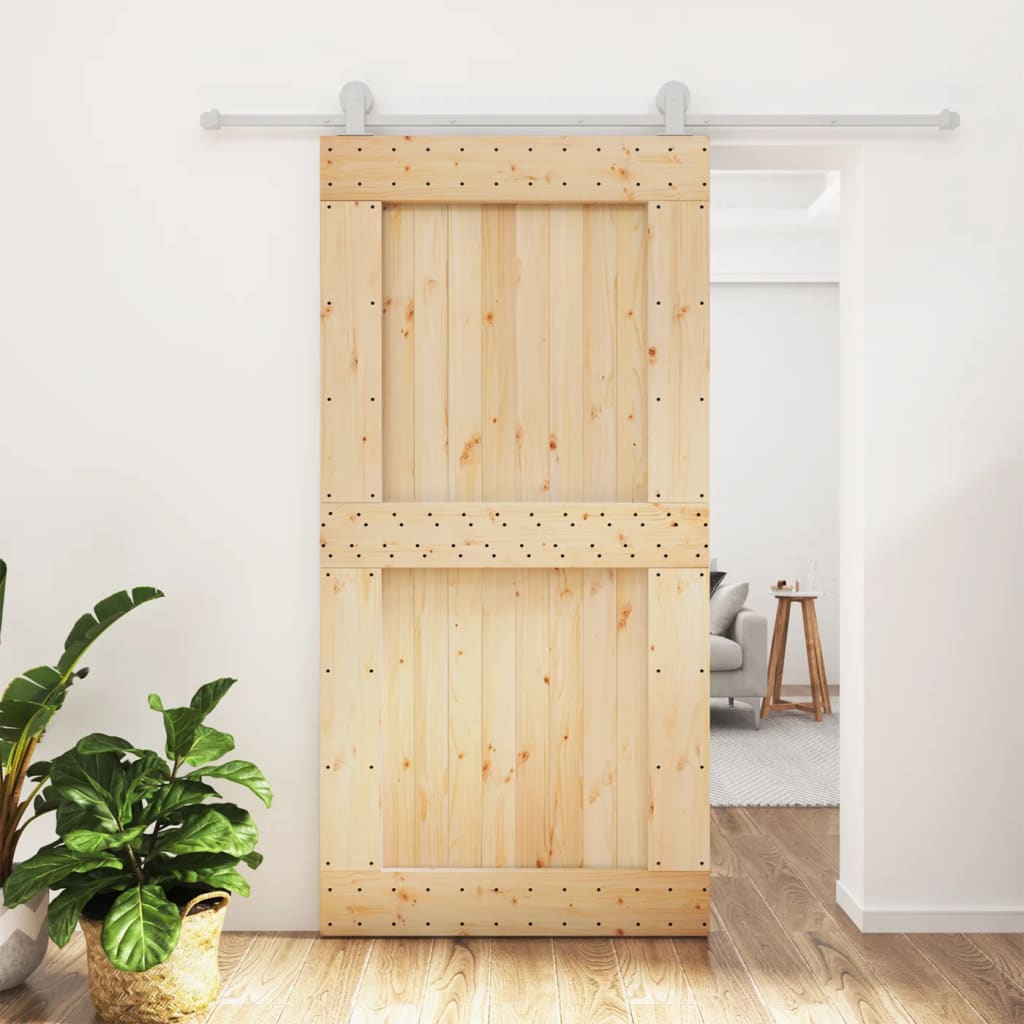 Porta scorrevole Vidaxl con pastella da 100x210 cm pino solido