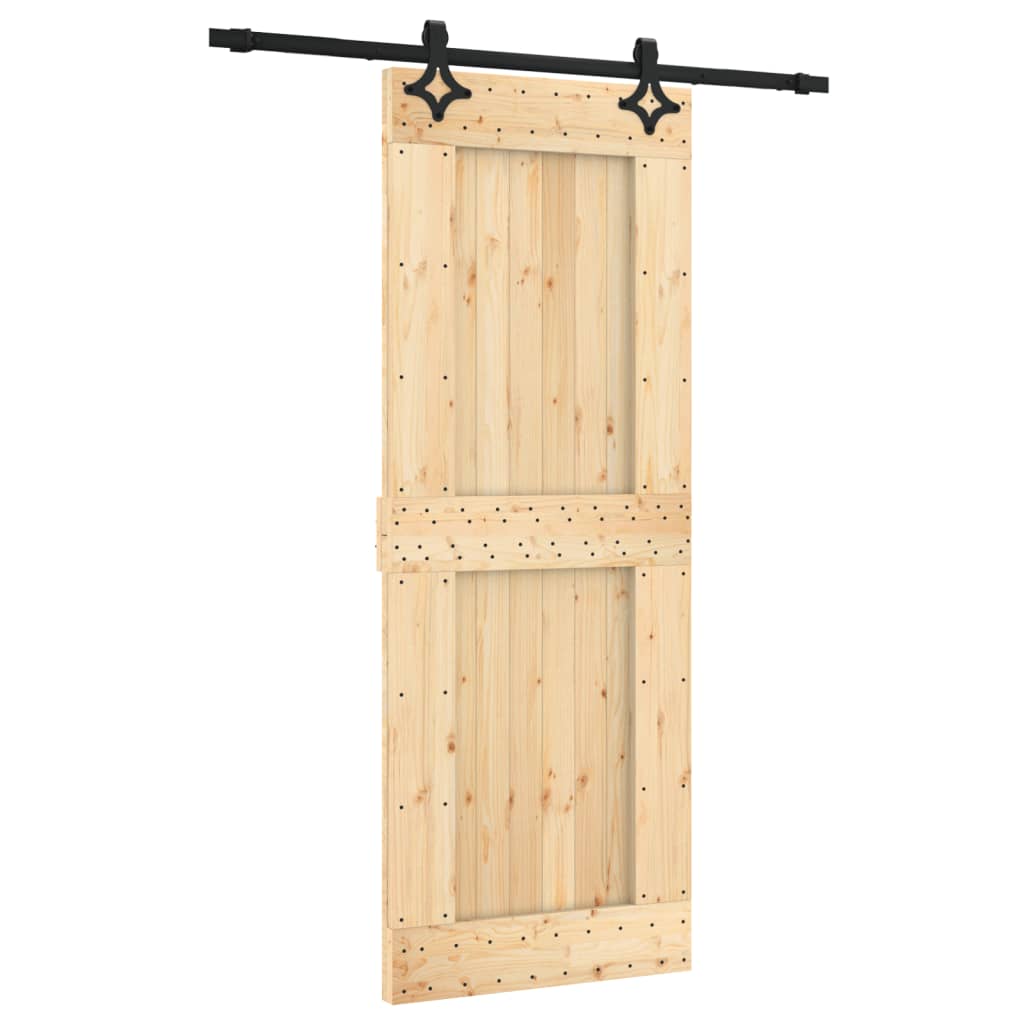 Porta scorrevole Vidaxl con pino solido da 80x210 cm per pastella