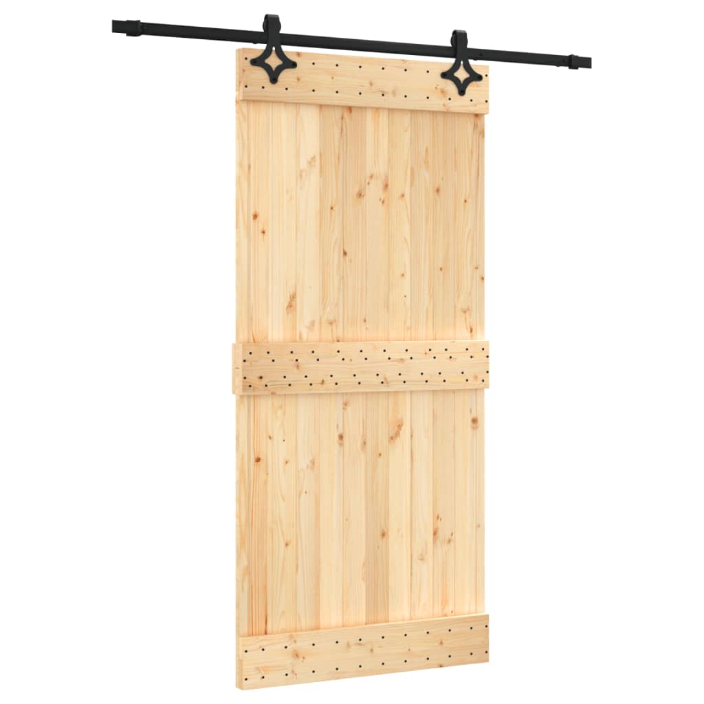 Puerta corredera de Vidaxl con masa de 95x210 cm de pino sólido