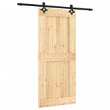 Puerta corredera de Vidaxl con masa de 90x210 cm de pino sólido