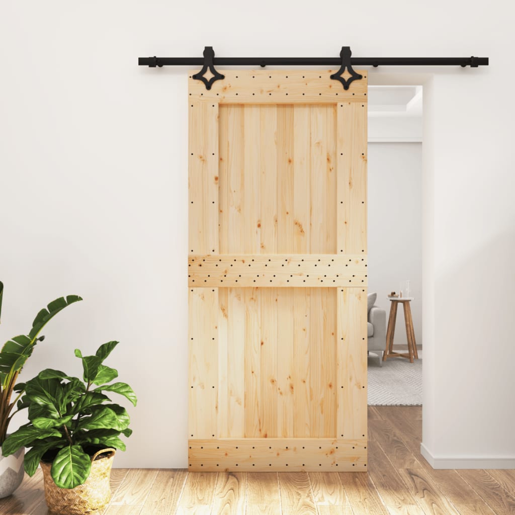 Porta scorrevole Vidaxl con pastella 95x210 cm Pino solido