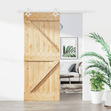 Vidaxl sliding door with batter 85x210 cm Solid pine