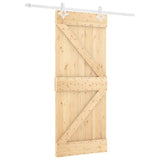 Puerta corredera de Vidaxl con masa 80x210 cm de pino sólido