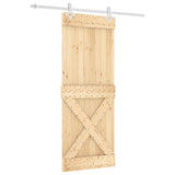 Puerta corredera de Vidaxl con masa 80x210 cm de pino sólido