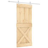 Porta scorrevole Vidaxl con pino solido da 85x210 cm