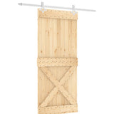 Porta scorrevole Vidaxl con pastella da 90x210 cm pino solido