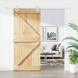 VidaXL sliding door with batter 100x210 cm Solid pine