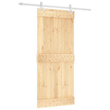 Puerta corredera de Vidaxl con masa de 90x210 cm de pino sólido