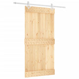 Puerta corredera de Vidaxl con masa 100x210 cm de pino sólido