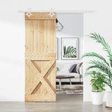 VidaXL sliding door with batter 80x210 cm Solid pine