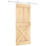 Porta scorrevole Vidaxl con pino solido da 85x210 cm