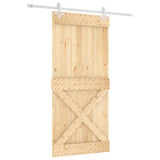 Puerta corredera de Vidaxl con masa de 95x210 cm de pino sólido