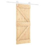 Puerta corredera de Vidaxl con masa de 85x210 cm de pino sólido