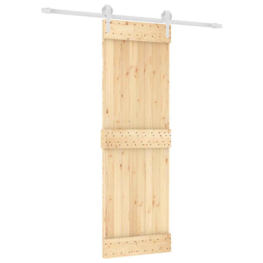 Puerta corredera de Vidaxl con masa de 70x210 cm de pino sólido