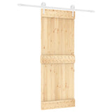 Puerta corredera de Vidaxl con masa 80x210 cm de pino sólido