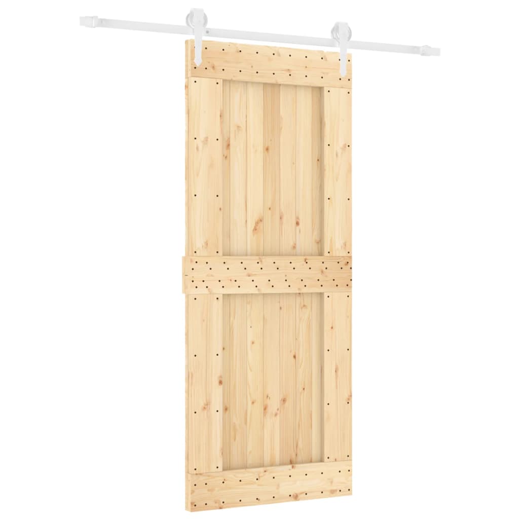 Puerta corredera de Vidaxl con masa de 85x210 cm de pino sólido