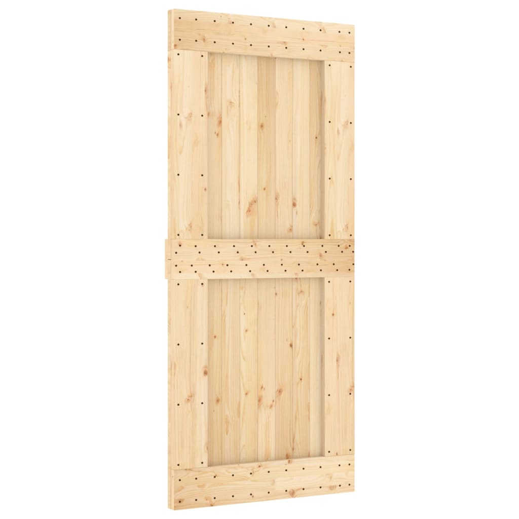 Puerta corredera de Vidaxl con masa de 90x210 cm de pino sólido