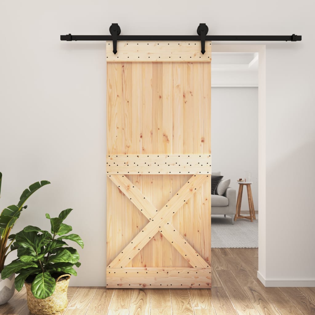 Porta scorrevole Vidaxl con pastella da 90x210 cm pino solido