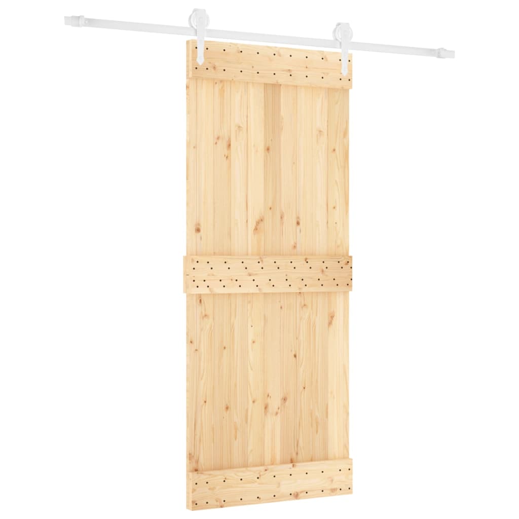 Porta scorrevole Vidaxl con pino solido da 85x210 cm